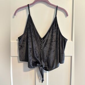 Free People, Intimately, Gray Velvet Top